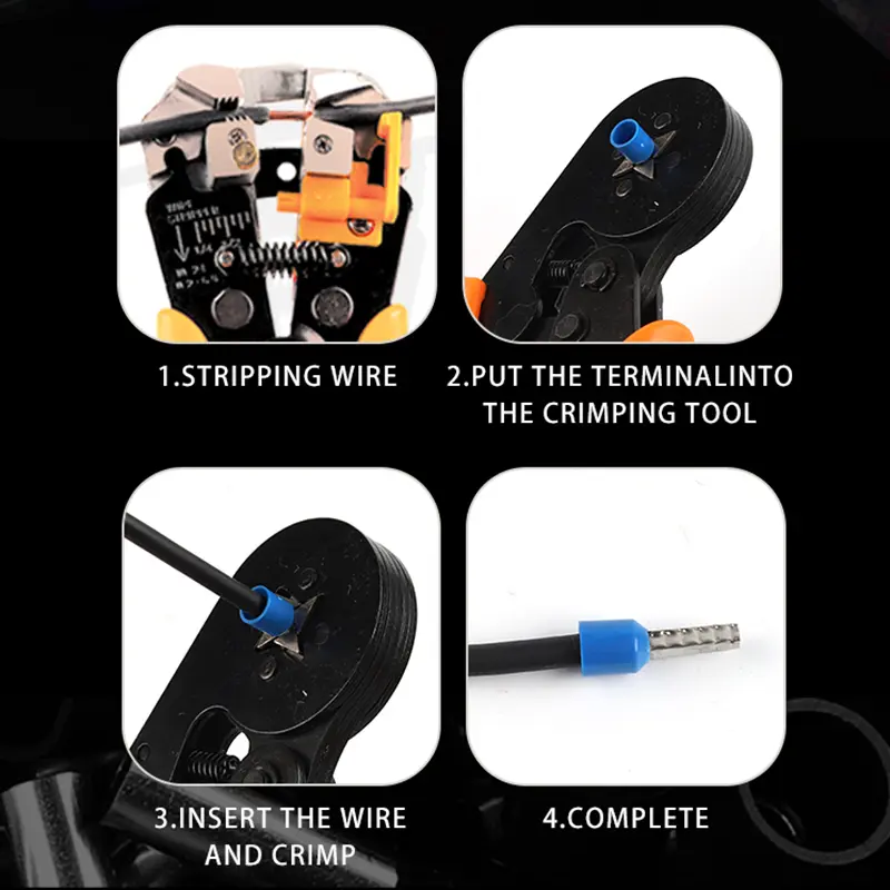 Boxed VE Series Cable Wire Connector Electrical Tube Terminals Insulated Terminal Block Cord End Crimping Sleeve terminal suit