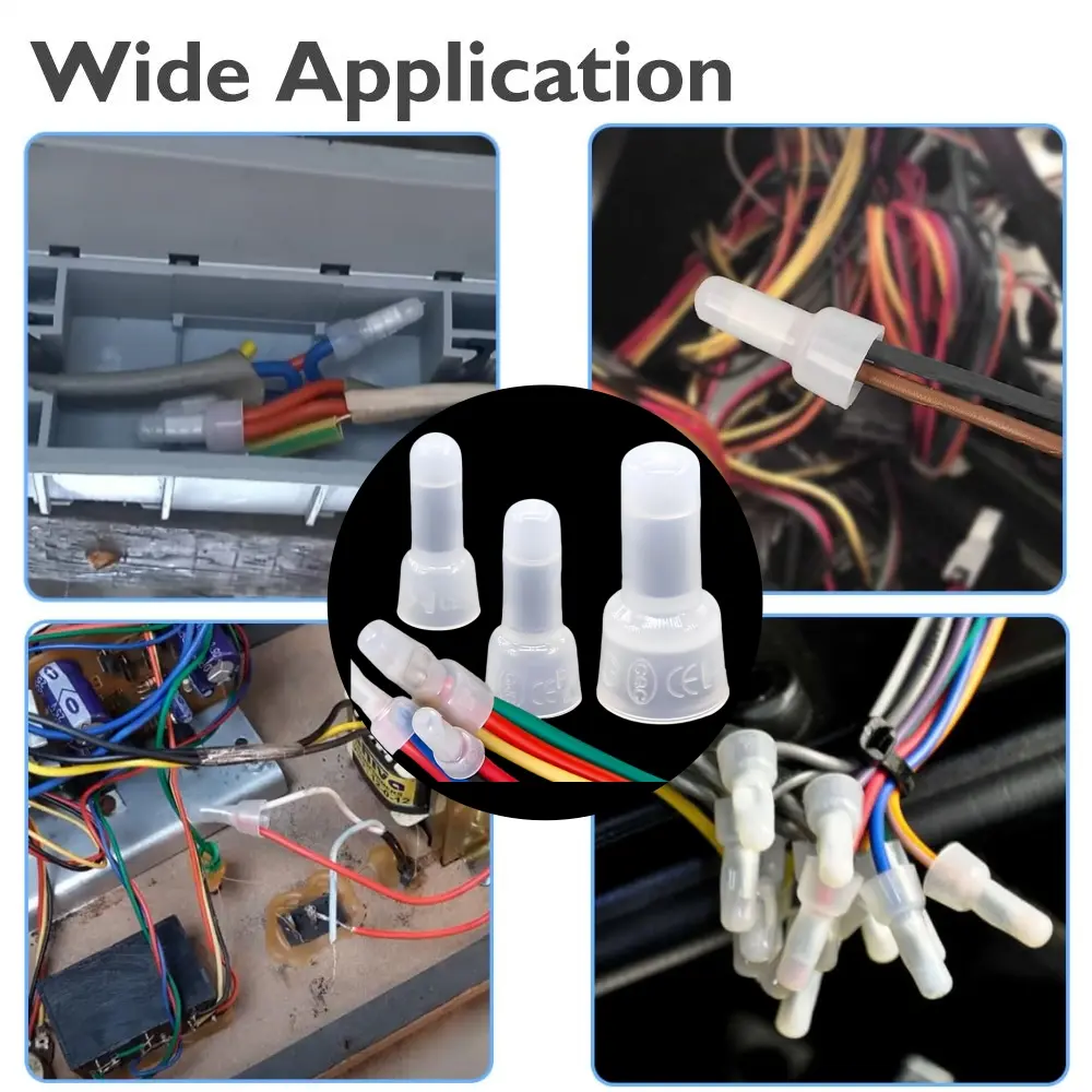 180/150/120pcs closed end crimps connector, nylon insulation wire end caps protective terminal kit, AWG22-16 16-14 12-10 gauge