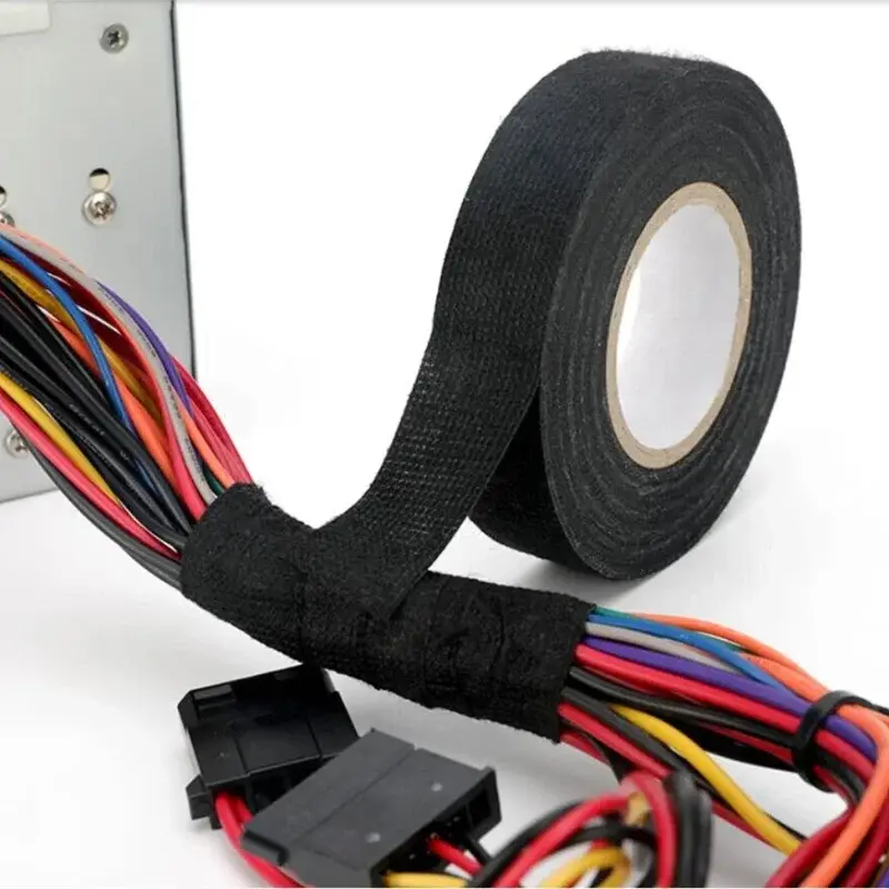 Heat Resistant Flame Retardant Tape 15 Meter Wiring Harness Adhesive Cloth Tape for Car Cable Harness Wiring Loom Protection