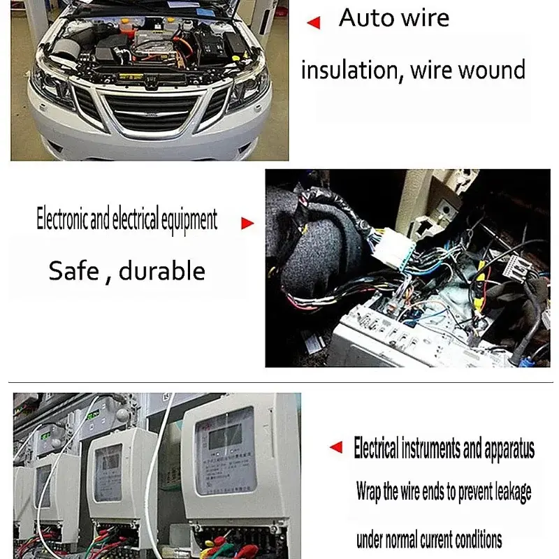 Heat Resistant Flame Retardant Tape 15 Meter Wiring Harness Adhesive Cloth Tape for Car Cable Harness Wiring Loom Protection