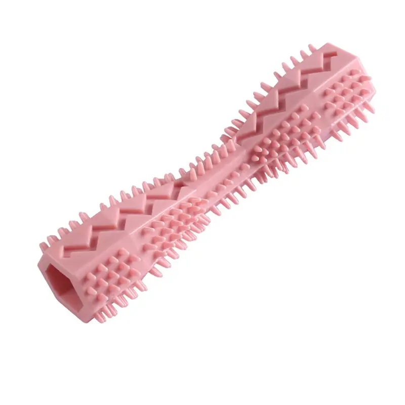 Pet Supplies Dog chew stick Bite resistant pet fun leaky food TPR Material Dog Toothbrush Grinding Teeth Cleaning Stick