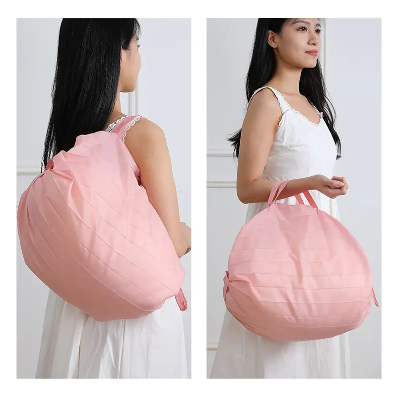 Foldable Shopping Bag for Women Crossbody Bag Nylon Handbag Ultra Lightweight Tote Bags Large Capacity Travel Beach Storage Pack