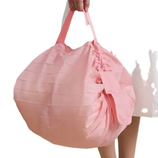 Foldable Shopping Bag for Women Crossbody Bag Nylon Handbag Ultra Lightweight Tote Bags Large Capacity Travel Beach Storage Pack