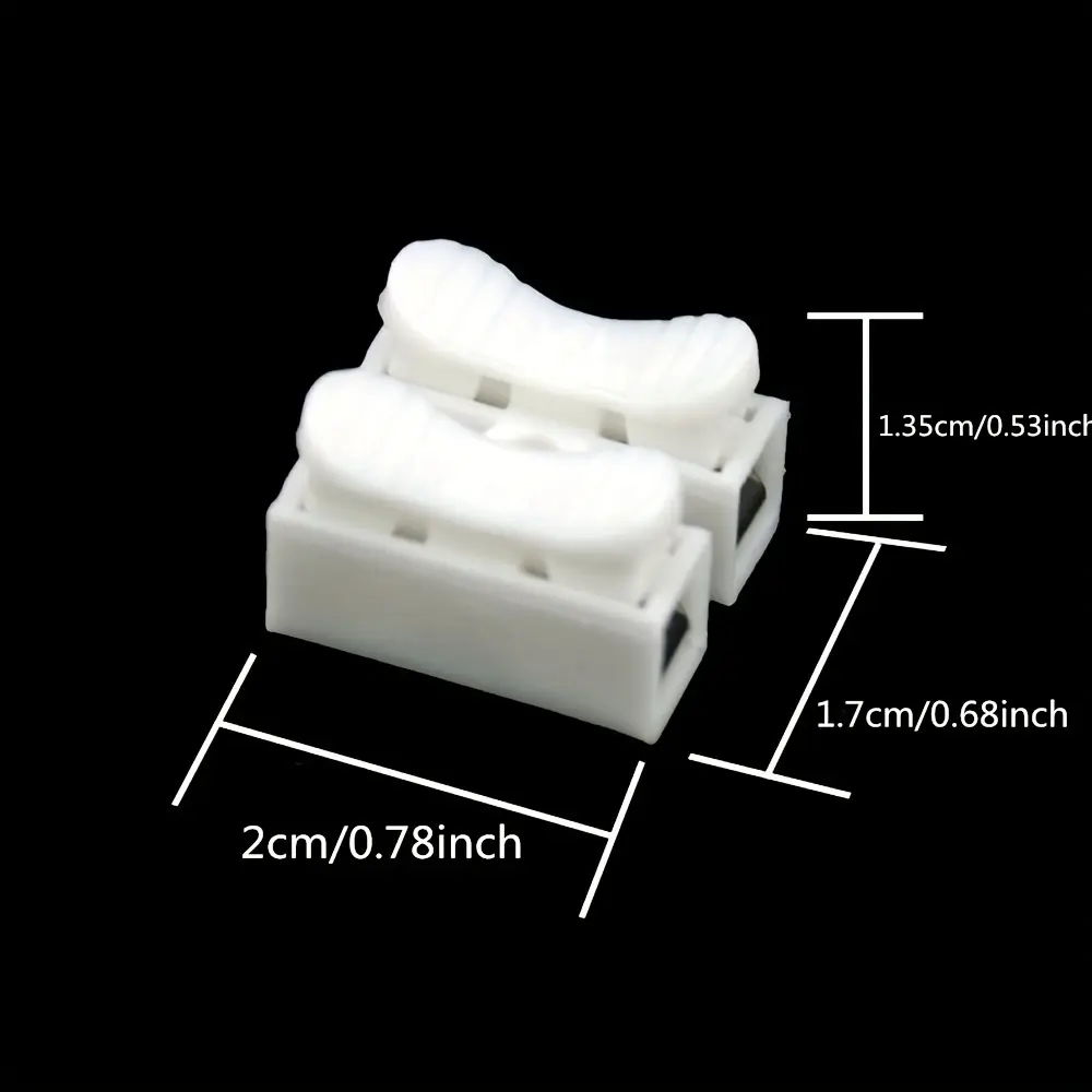 20pcs No Solding Welding Quick 2P Cable Wire Connector No Screw Terminal  Block Spring Clamp
