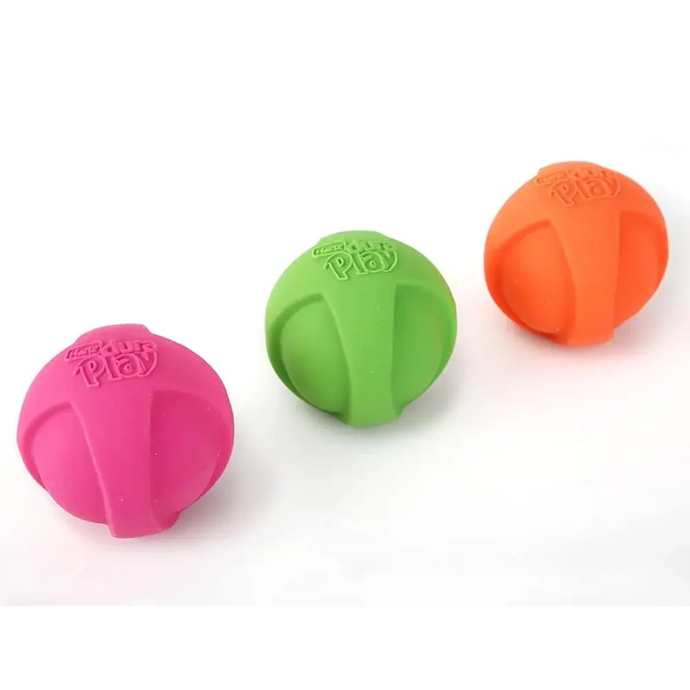 Medium Dog Toys Bacon Scented Squeaky Latex 3 Pack Dura Play Fetch Floatable Indoor Outdoor Durable Chew Toy