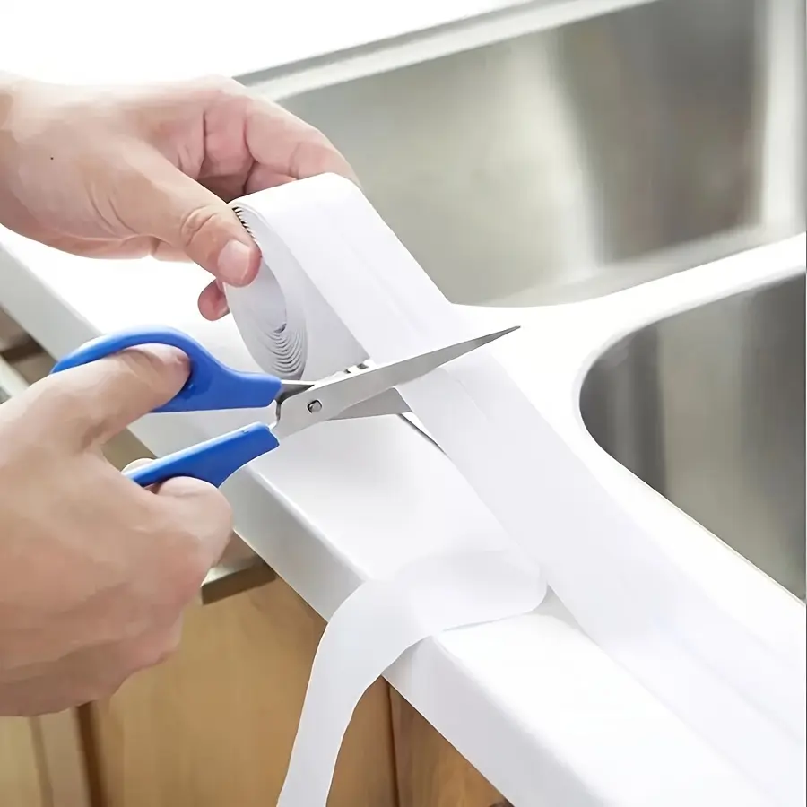 Shower Bath Sealing Tape Strips PVC Self Adhesive Waterproof Wall Sticker for Bathroom Kitchen Seal Caulk Strip Sink Mold Proof