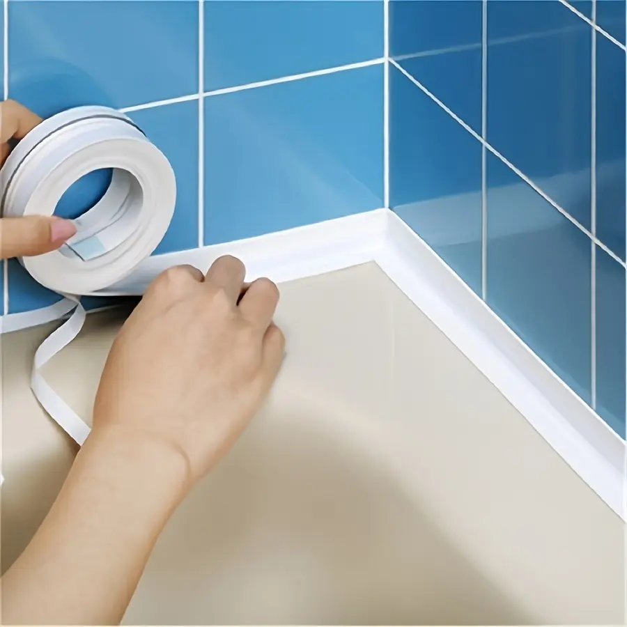 Shower Bath Sealing Tape Strips PVC Self Adhesive Waterproof Wall Sticker for Bathroom Kitchen Seal Caulk Strip Sink Mold Proof