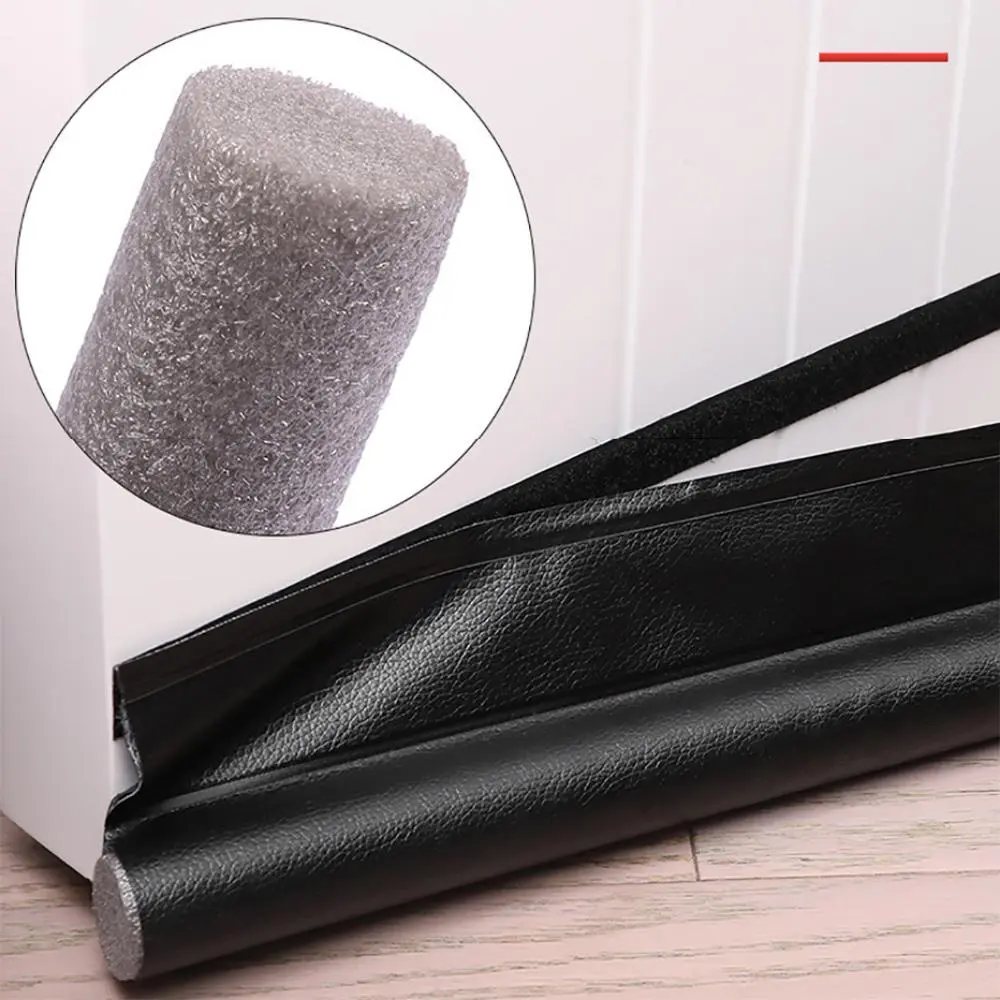 Door Draft Stoppers For Bottom Of Door Adjustable Self-Adhesive Sound-Proof Door Bottom Seal Strip Gap Blocker Foam Weather Stri