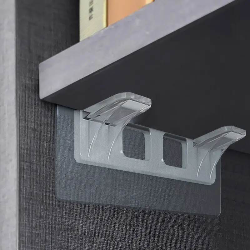 6/12pcs Wardrobe Divider Brackets Non-Marking Sticky Kitchen Cabinet Divider Brackets Anti-Side Slip Layer Support Brackets