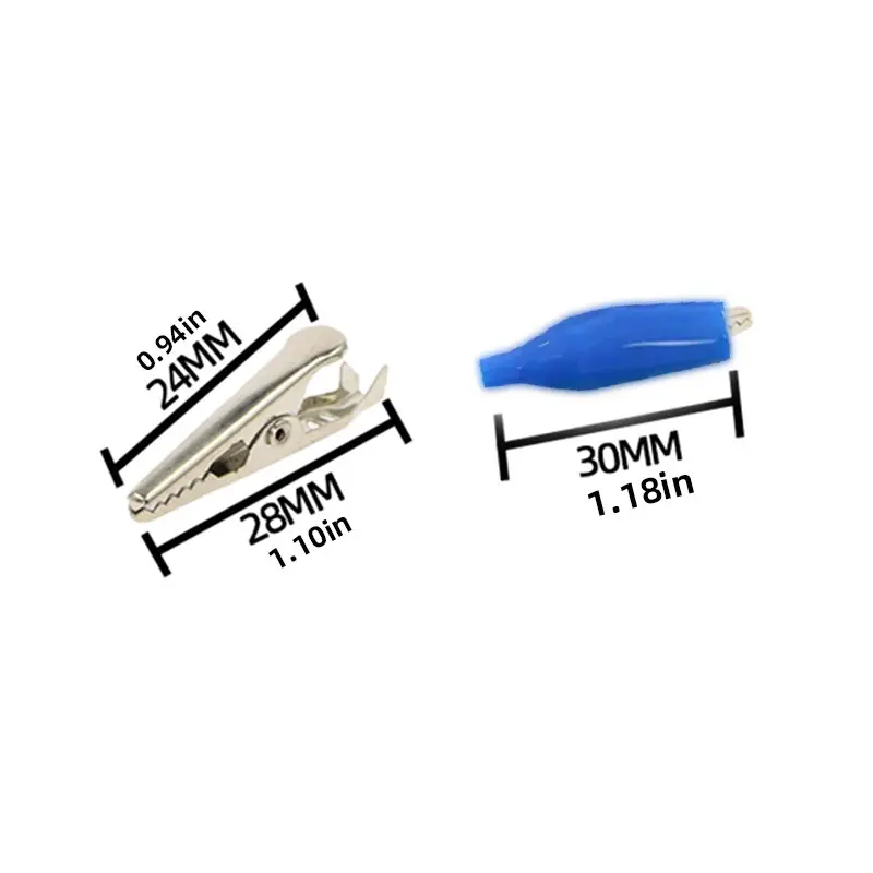 20pcs 28mm 5 Colors Small Test Clips Small Power Safety Iron Clips Instrument Test Alligator Clips Fixed Clips