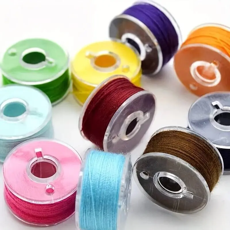 36 Colours High Quality Sewing Thread Boxed Bobbin Set, Suitable for Many Sewing Machines, with Bobbin Case, 36pc