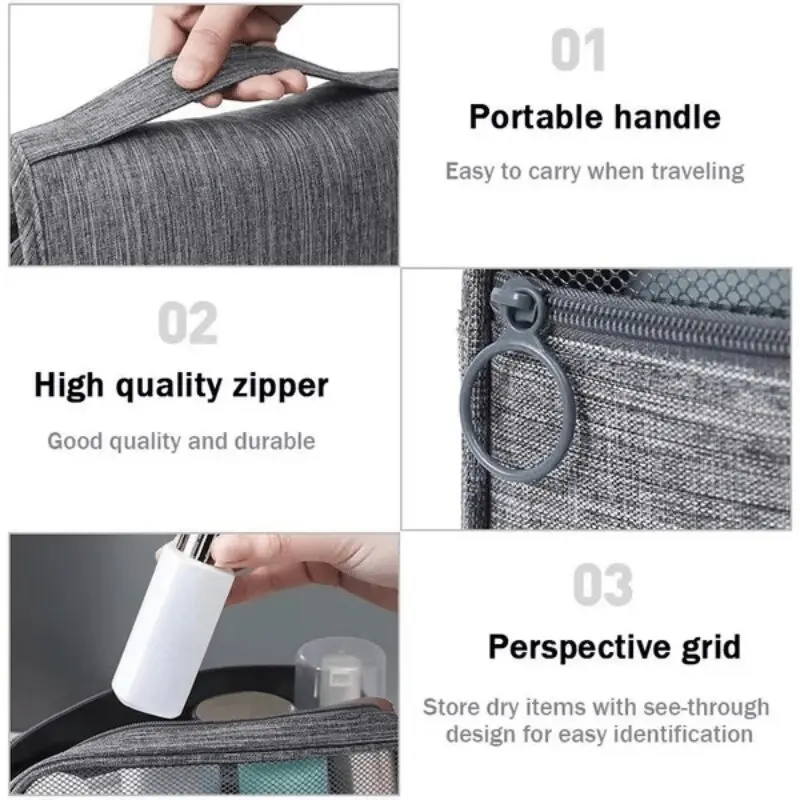 Foldable Toiletry Bag Organizer Hanging Storage Bag Bathroom Makeup Bag Case Cosmetic Bag Travel Bag For Travel Business