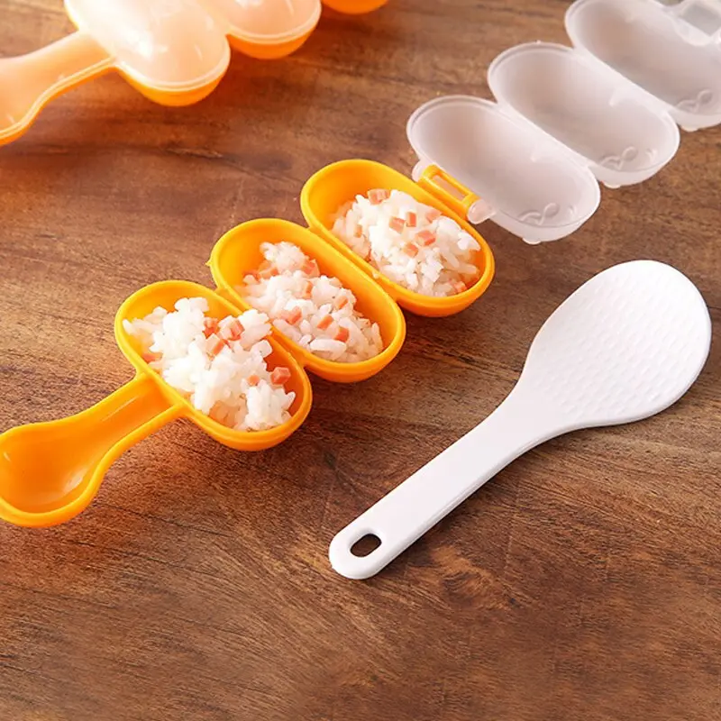 2Pcs/Set Baby Rice Vegetable Ball Mold Cute Food Decoration Kids Lunch Creativity DIY Sushi Onigiri Maker Mould Kitchen Tools