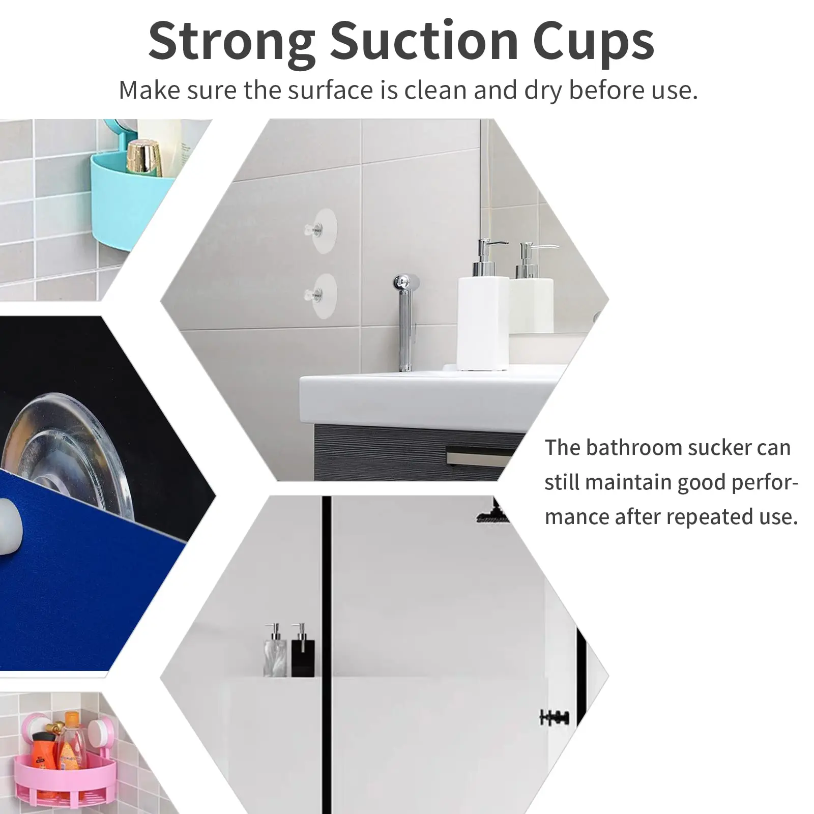 10 Pcs Clear Suction Cups PVC Vacuum Suction Cup Holder Plastic Suction Cups with Screws for Bathroom Kitchens Offices