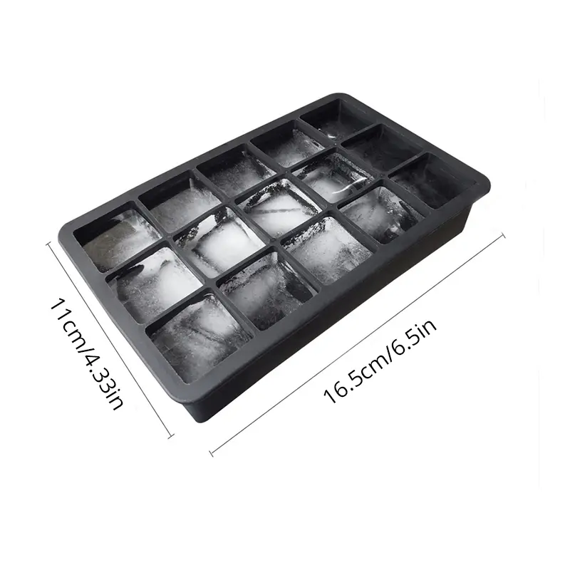 15 Square Ice Cube Molds With Silicone Easy Release Ice Cream Homemade Summer Beverage Cooling Kitchen And Bar Tools