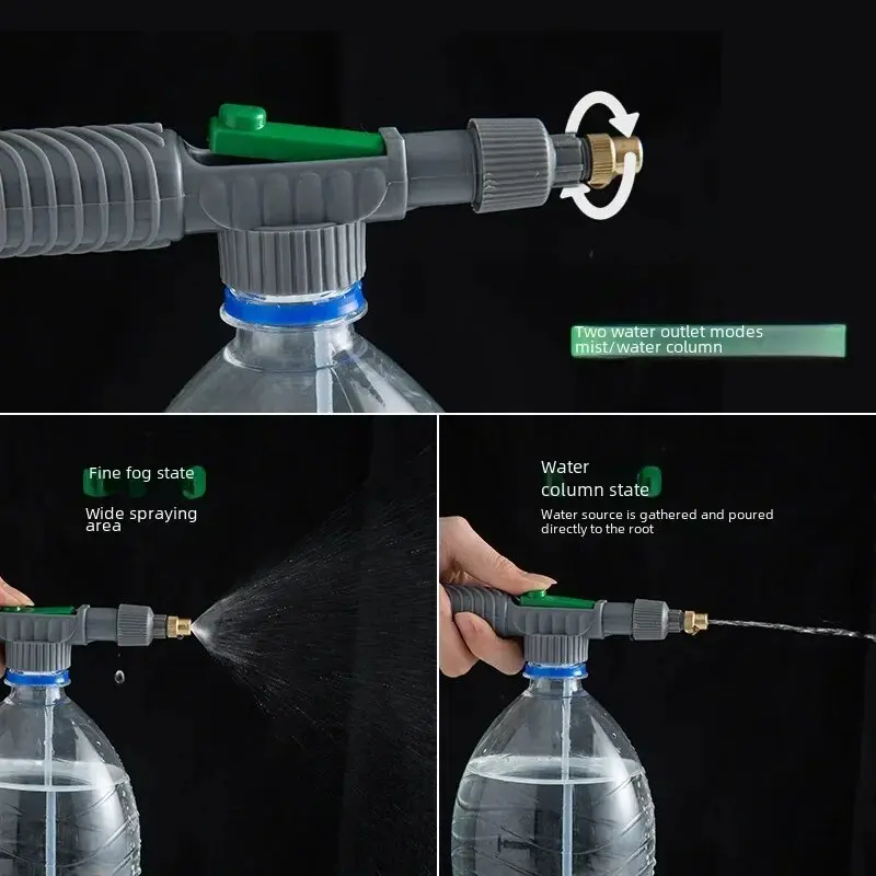 Universal Soda Bottle Disinfectant Spray Sprite Flower Spray Bottle Gardening Management Tool Gray Green Copper Material