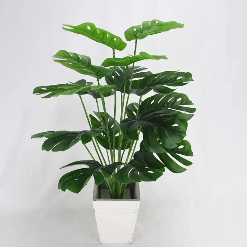 Artificial Turtle Back Leaf High Grade Simulation Of Fake Flowers 18 Fork Turtle Back Leaf Creative Simulation Plant Wall Potted