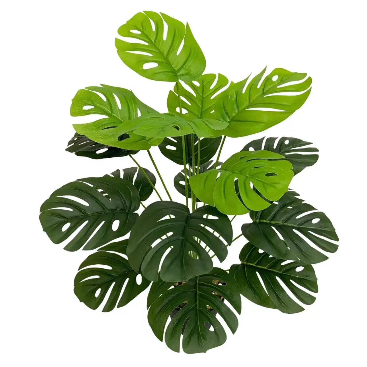 Artificial Turtle Back Leaf High Grade Simulation Of Fake Flowers 18 Fork Turtle Back Leaf Creative Simulation Plant Wall Potted