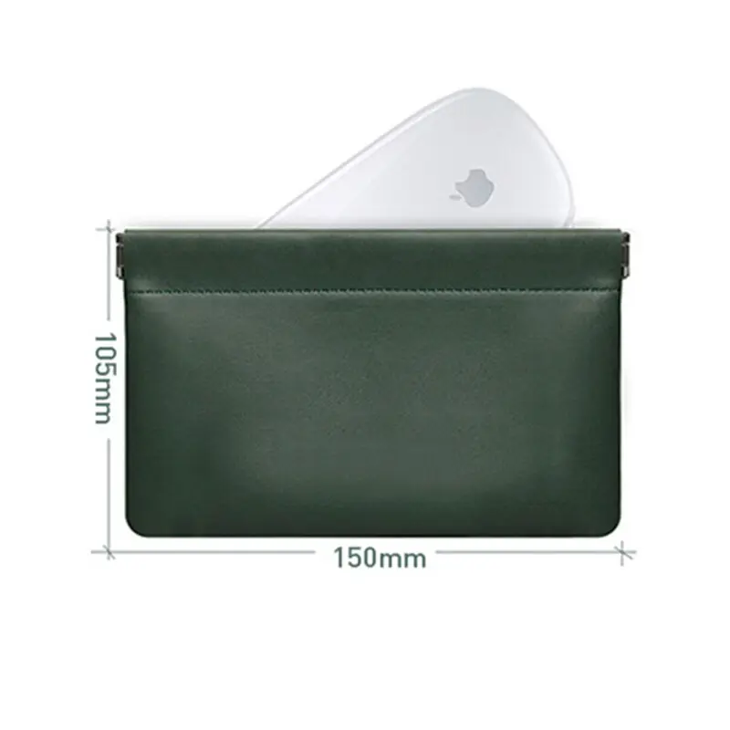 Fashion PU Leather Storage Bag Automatic Closure Waterproof Purse Portable Earphone Charging Line Cosmetic Lipstick Jewelry Bag