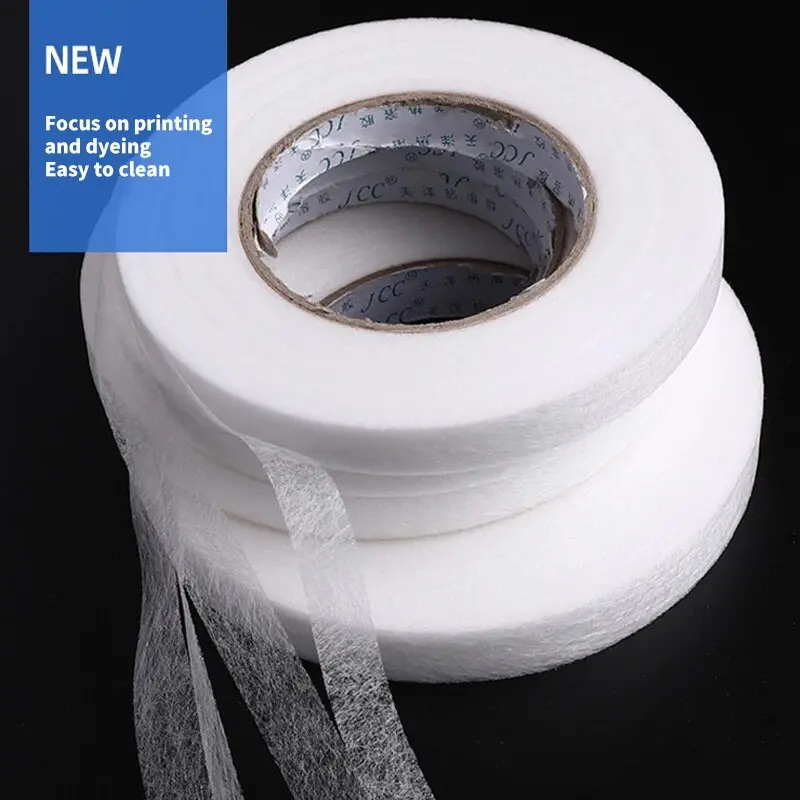 Double Sided Non-woven Lining Adhesive Clothes Ironing Hem Tape Lined Double Sided Adhesive Mesh Film DIY Sewing Accessories