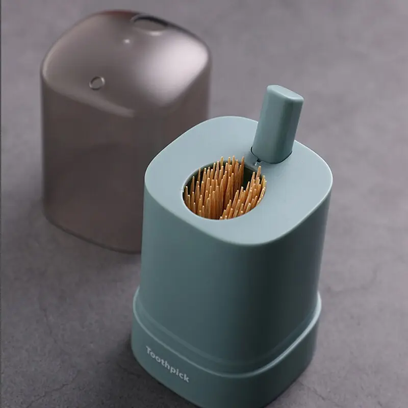 Press Type Toothpick Holder Automatic Pop-up Toothpick Box Hotel Restaurant Kitchen Desktop Organizer Cleaning Dental Tools
