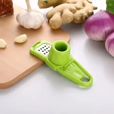 Creative Multi-functional Garlic Grinder Kitchen Tool Ginger Grater Abs New Material Onion Cutter Compact Size Easy To Use