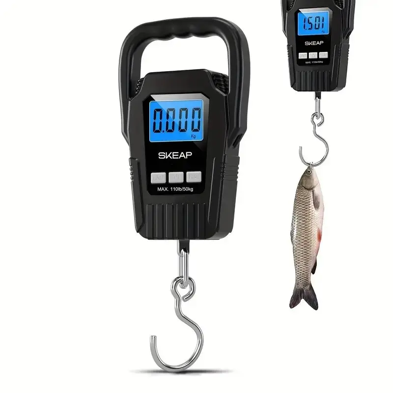 1pc Portable Digital Fishing Scale Courier Scale Luggage Scale Measures Up To 110lb/50kg Perfect For Travel And Fishing Trips