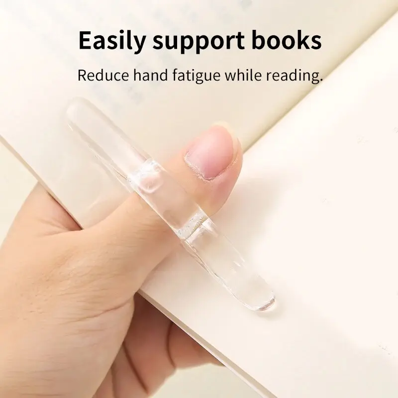 1pcs Thumb Book Page Holders Acrylic Press Bookmarks Press Book Reading Aids Thumb Bookmarks