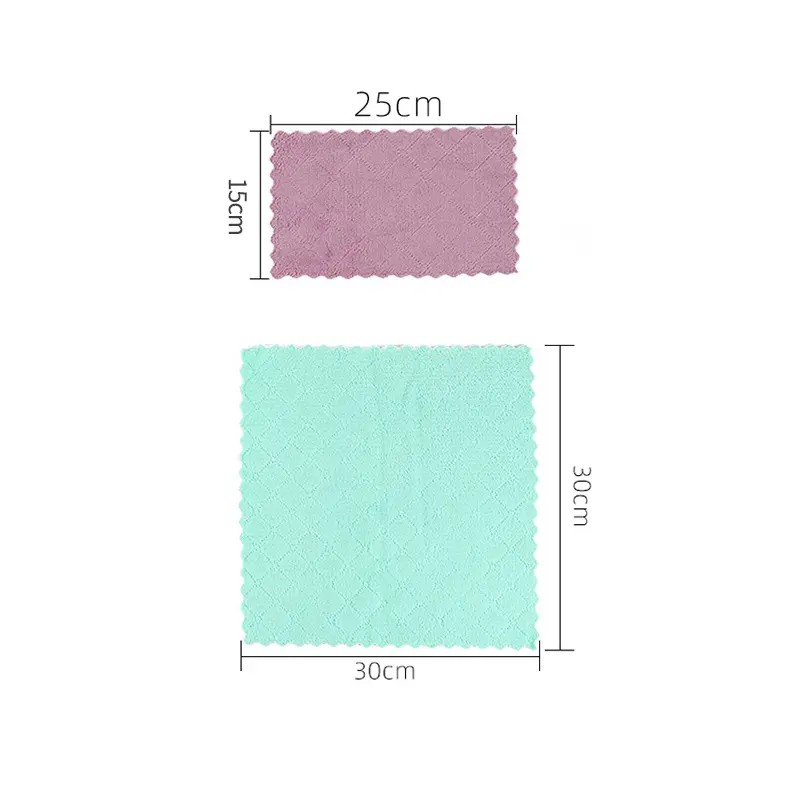 10/20pcs Dishwashing Cloth Kitchen Cleaning Wipes Household Multipurpose Absorbent Nonstick Oil Fiber Cleaning Cloth