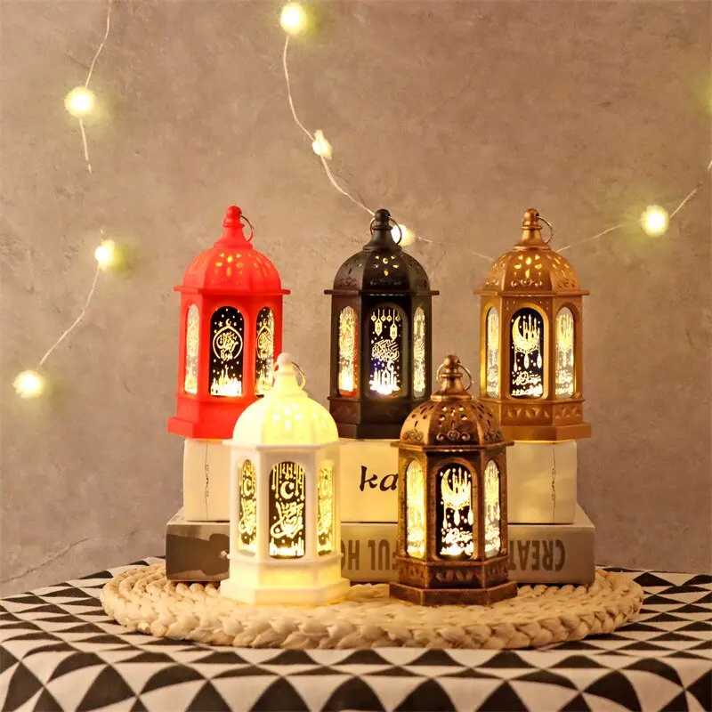 Eid Mubarak LED Wind Lamp Ornament Islam Muslim Party Decor Supplies Ramadan Wind Lantern Eid Decoration for Home Party Gift