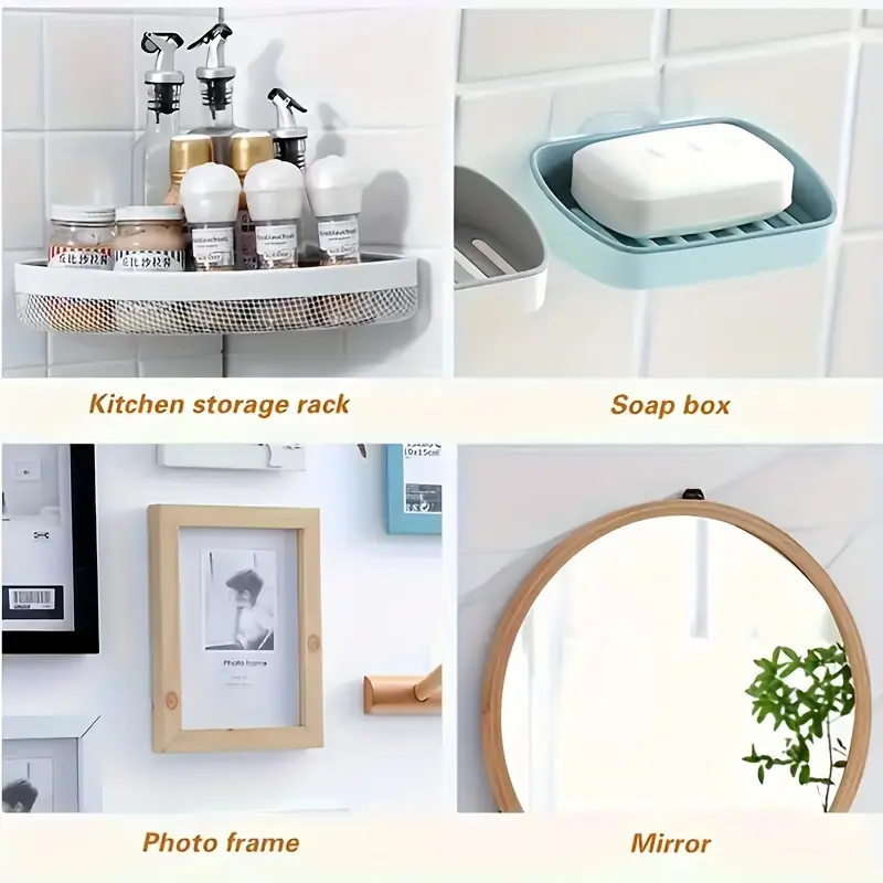 10pcs Punch Free Wall Hook Heavy Duty Self-Adhesive Wall Hooks for Hanging Pictures and Frames for Home Decor and Organization