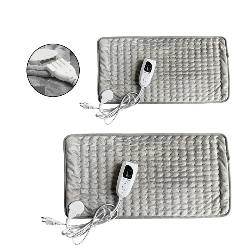 120w 230V Electric Heating Pad Shoulder Neck Back Spine Leg Pain Relief Timed Physiotherapy Winter Heater 75x40cm/60x30cm