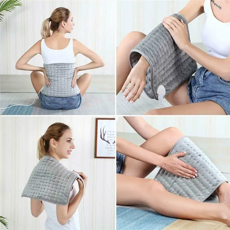 120w 230V Electric Heating Pad Shoulder Neck Back Spine Leg Pain Relief Timed Physiotherapy Winter Heater 75x40cm/60x30cm