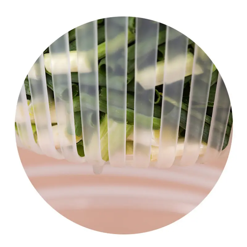 Refrigerator Freshness Box Portable Round Transparent Draining Double Layer Freshness Box Home Ginger Garlic Onion Storage Box