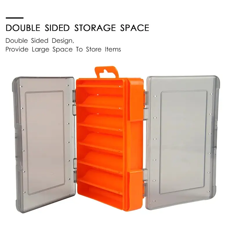 12 Compartments Fishing Box Outdoor Portable Double Sided Lure Bait Organization Multi Functional High Quality Fishing Tool Box