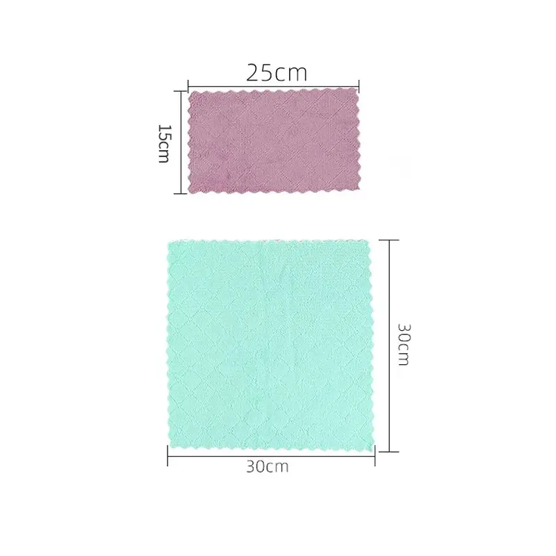 10/20pcs Dishwashing Cloth Kitchen Cleaning Wipes Household Multipurpose Absorbent Nonstick Oil Fiber Cleaning Cloth