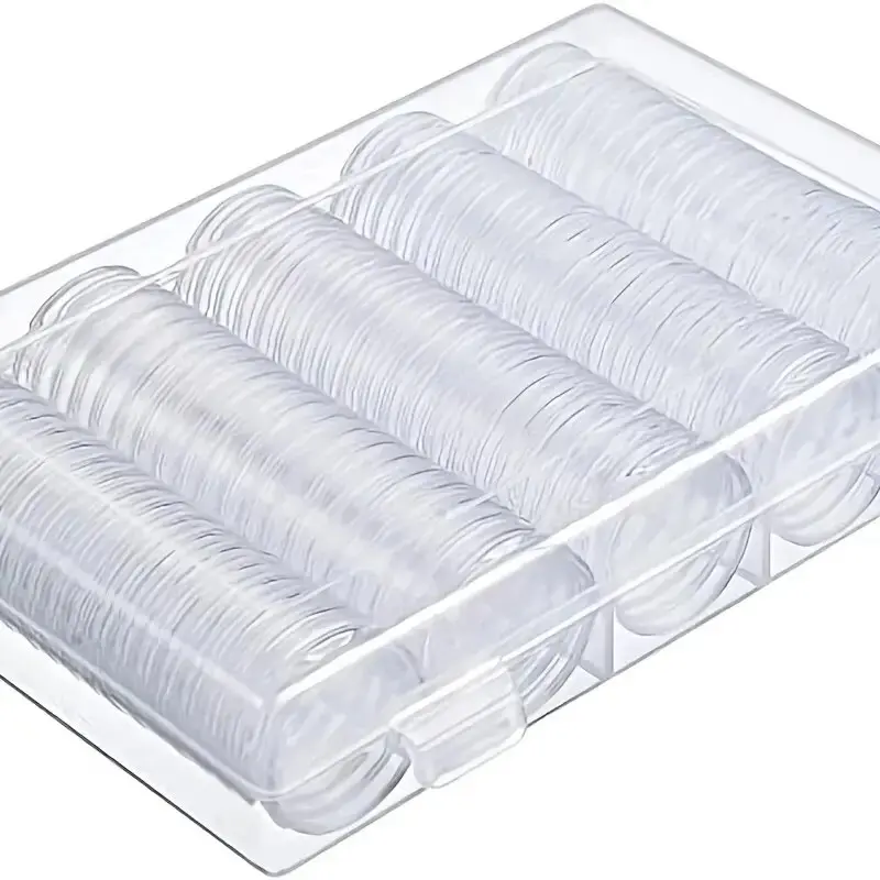 Coin Capsules Round Plastic Coin Collection Box Coin Storage Box Coin Protection Box Christmas, Halloween, Thanksgiving Gift