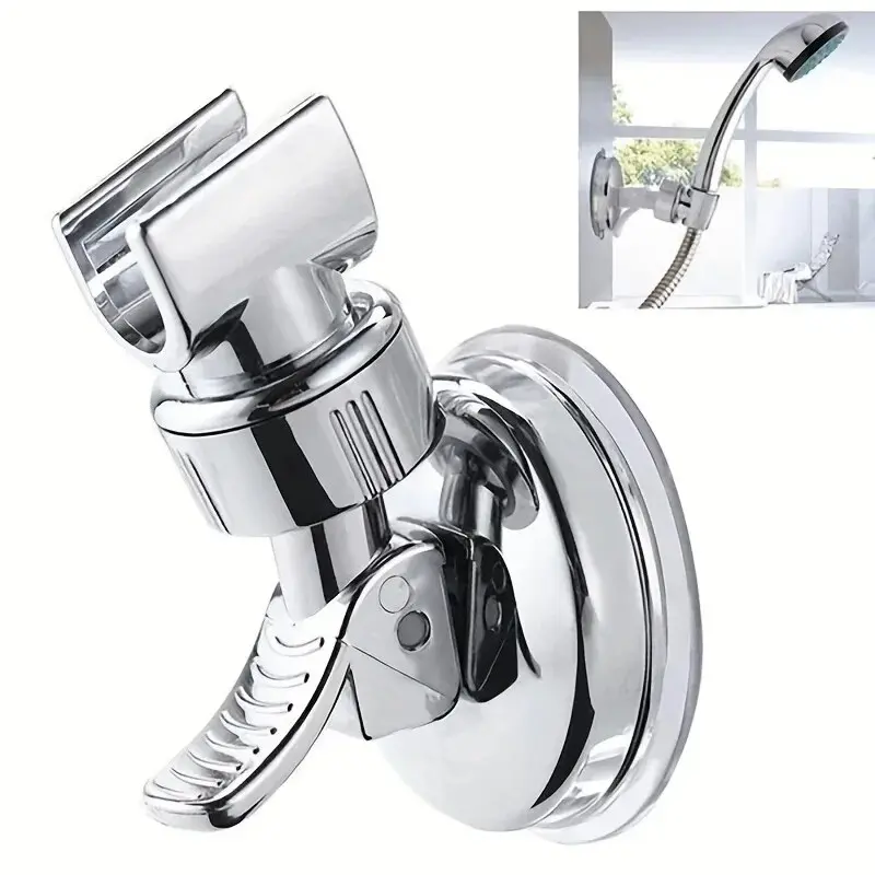 Shower Holder 360°Adjustable Self-adhesive Shower Head Stand Bracket, Suction Cup Shower Head Holder Bathroom Accessories