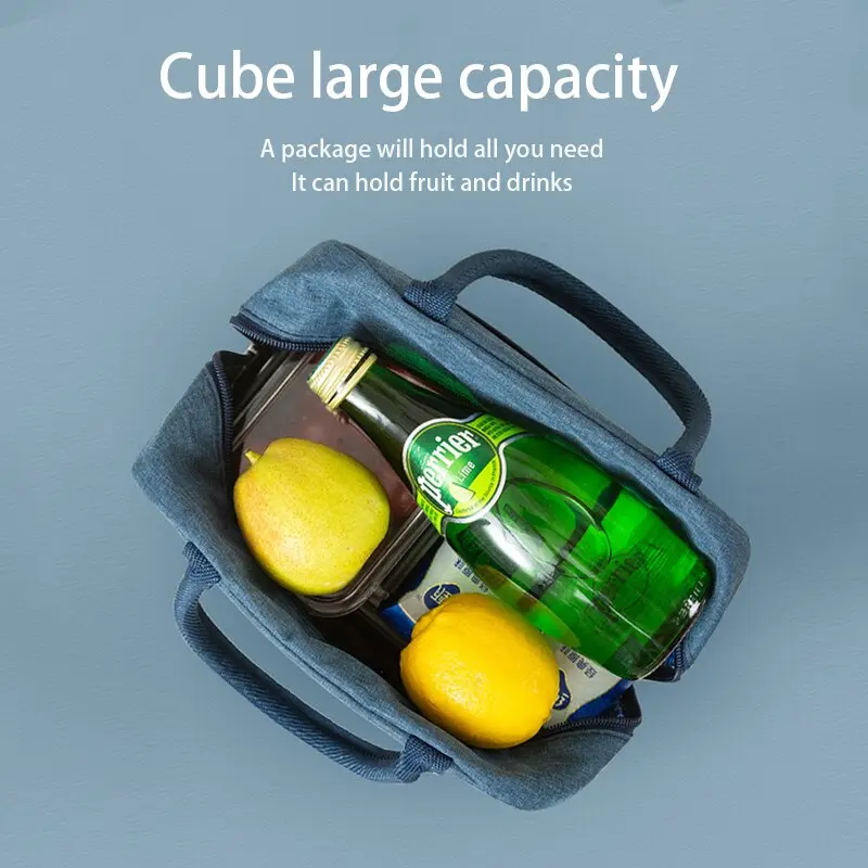 Insulated Lunch Bag Women Kids Cooler Bag Thermal Bag Portable Ice Pack Tote Canvas Food Container Food Picnic Bags