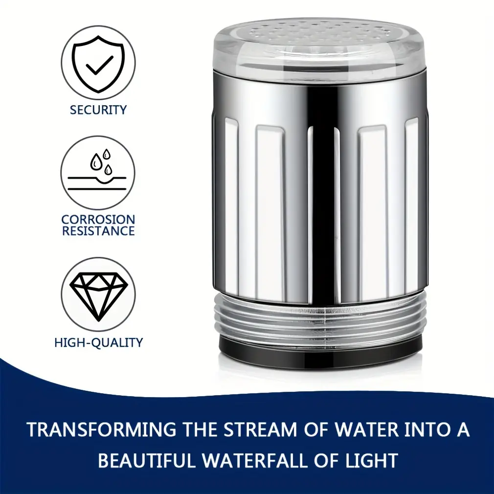 Temperature Sensitive Gradient LED Faucet Light Water Stream Color Changing Faucet Tap Sink Faucet For Kitchen And Bathroom