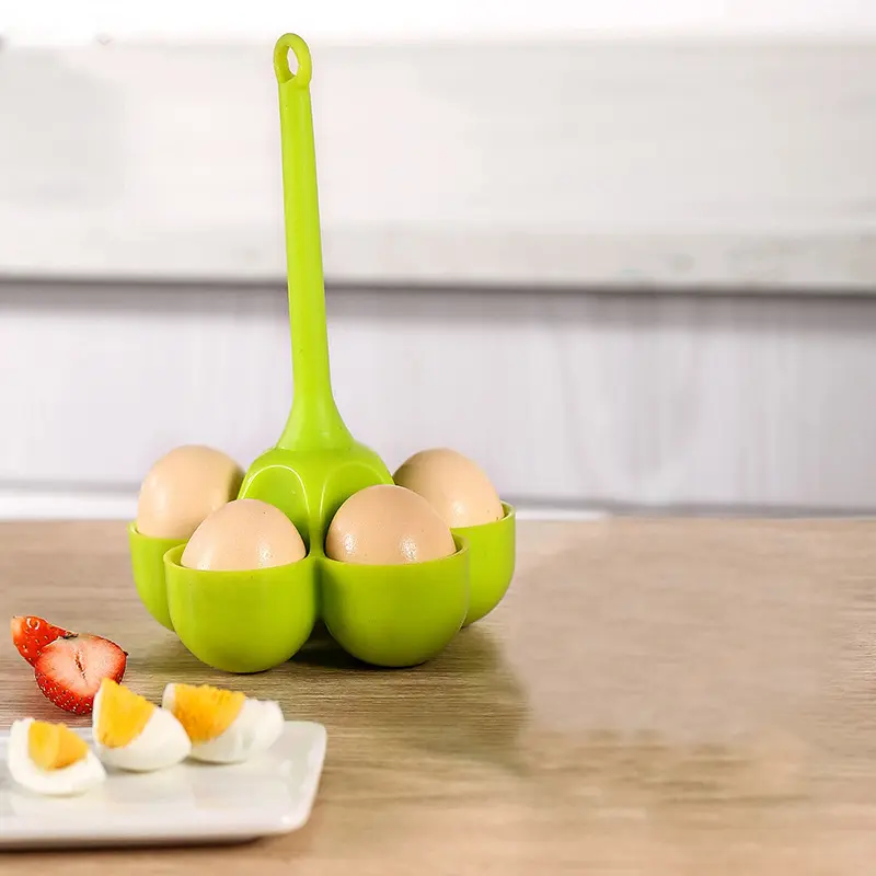 5 Hole Silicone Egg Cooker High Temperature Resistant Steamed Egg Tray Food Grade Complementary Food Tools
