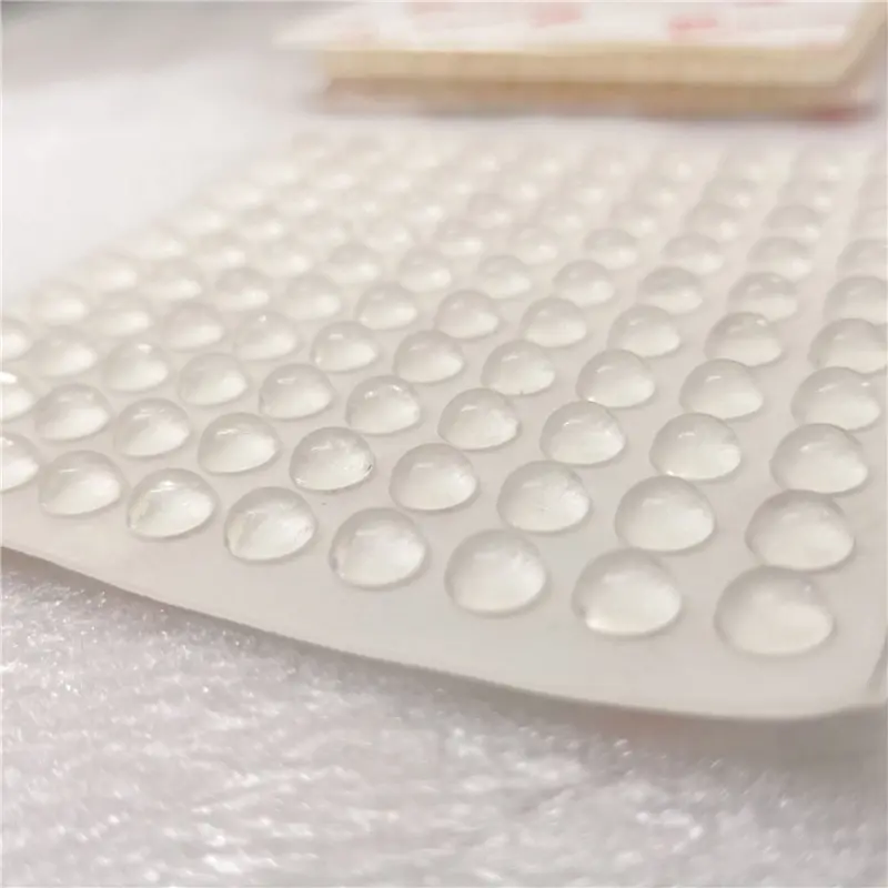 100pcs 8mmx2mm Transparent Silicone Granules Door Handle Sticker Transparent Anti Bump Silicone Cushioning Anti Slip Mat