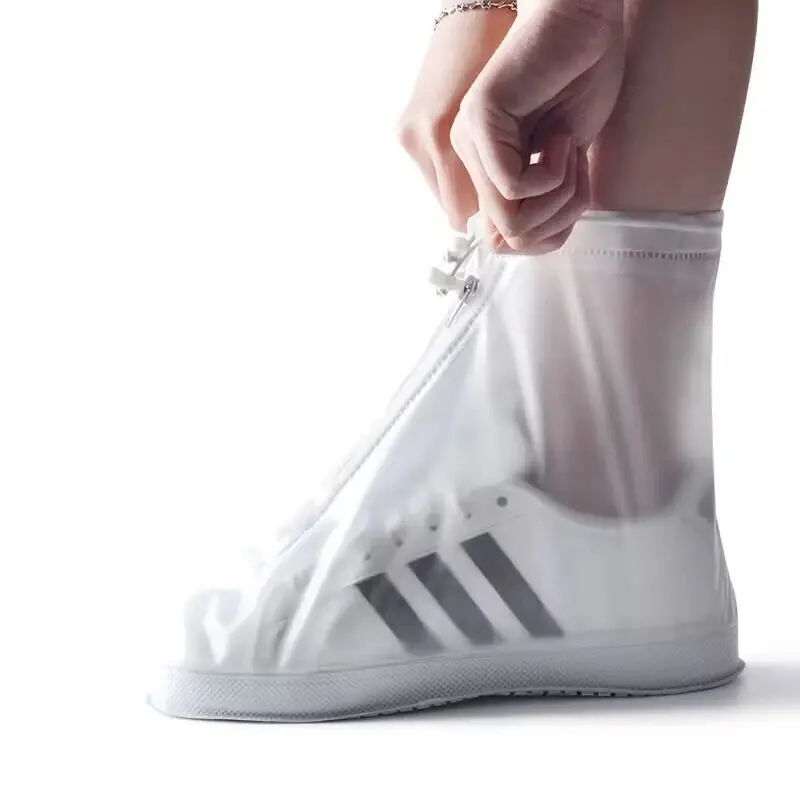 1 Pair Waterproof Shoe Covers, Non-slip Reusable Rain Snow Boots Women Men PVC Silicone Sole Overshoes Protectors In Rainy Days