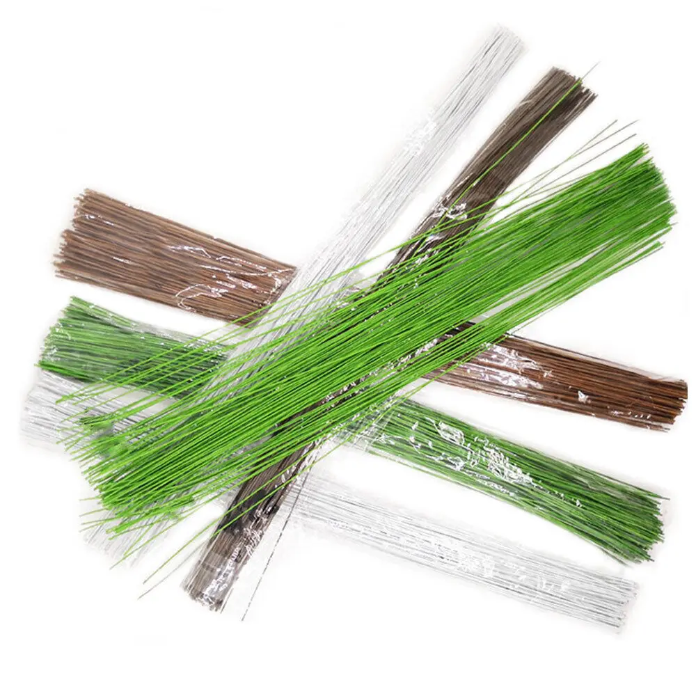 20Pcs 0.45mm/0.9mm Diameter  Floral Wire High Quality Paper Covered Artificial BranchesIron Wire For DIY/nylon Flower Accessory