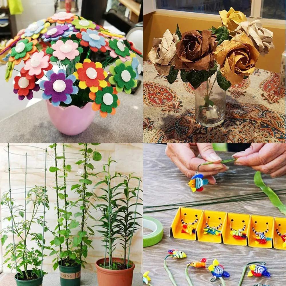 20Pcs 0.45mm/0.9mm Diameter  Floral Wire High Quality Paper Covered Artificial BranchesIron Wire For DIY/nylon Flower Accessory