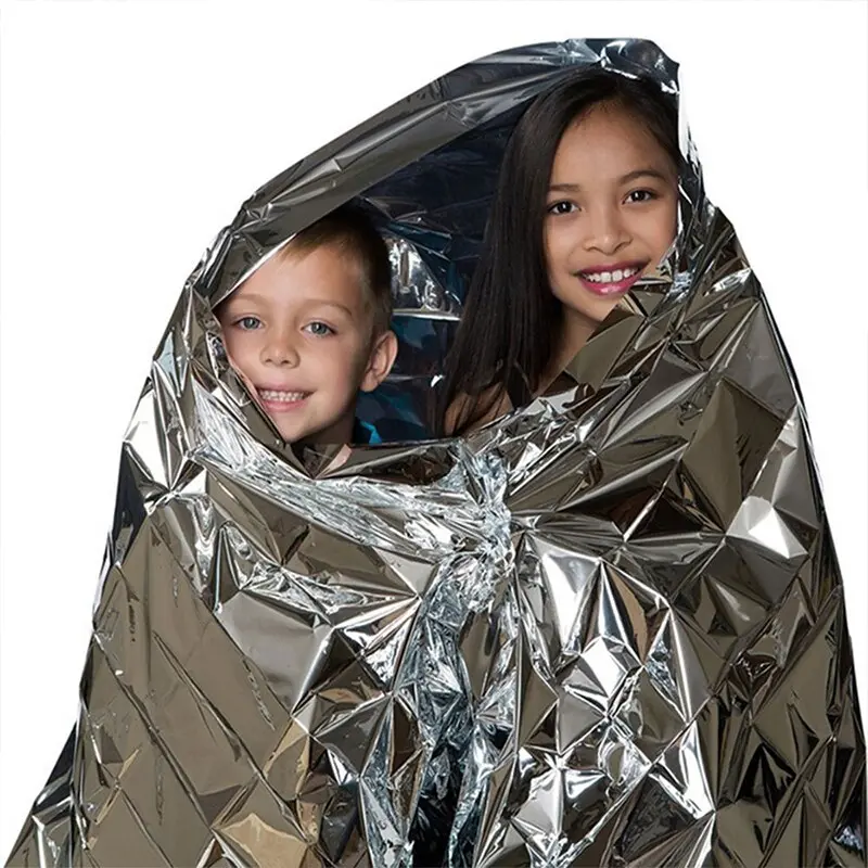 EW Portable Small Outdoor Camping Supplies First Aid Blanket Emergency Survival Blanket Insulation Blanket Sunscreen Blanket