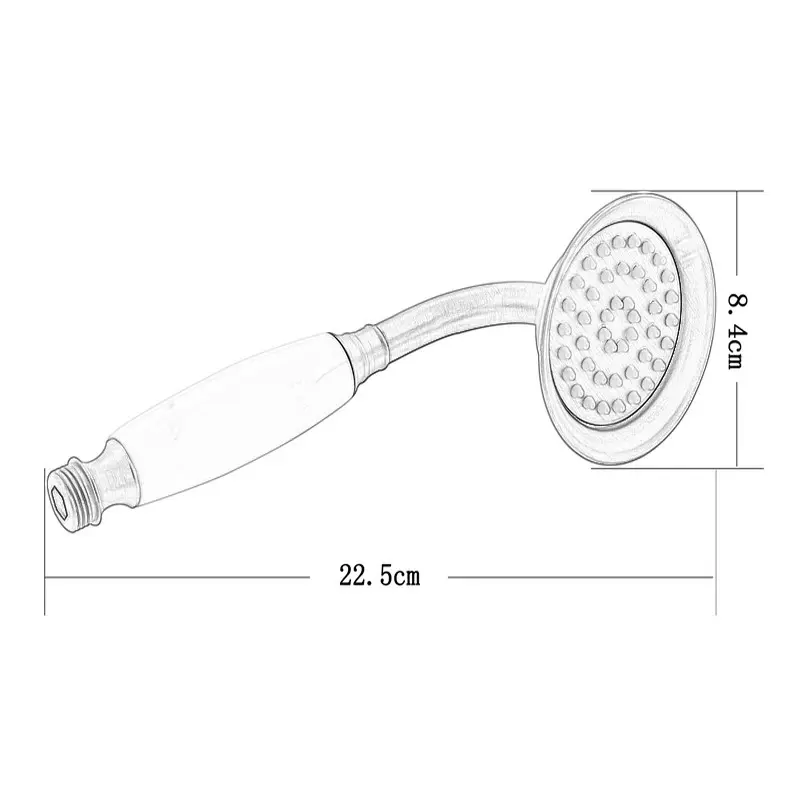 Shower Heads Antique Brass Bathroom Hand Held Shower Sprayer Head Black Gold Chrome Brass&Porcelain Hand Shower Head