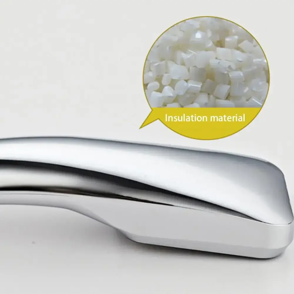 300-hole supercharged shower head set, large water output shower head, hand-held electroplated square shower head