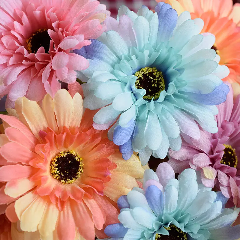 1pc/3pc/6pc Artificial Silk Gerbera Flowers Wedding Home verandahs Table Decor Fake Daisy Chrysanthemum Party Home Decoration