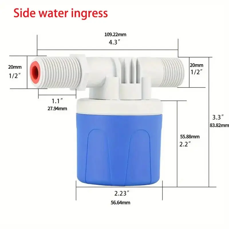 Fully Automatic Water Level Control Float Valve 1/2" Auto Shut Off Automatic Water Stop Automatic Water Make-up Controller